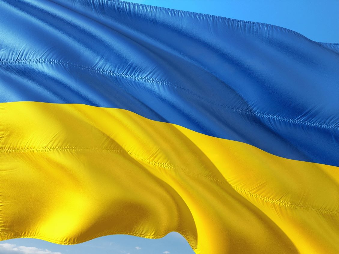 Ukraine blue and yellow flag