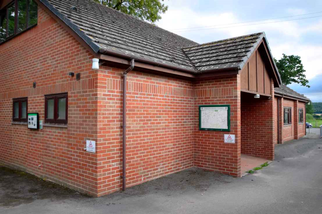An exterior photo of Dinedor Village Hall
