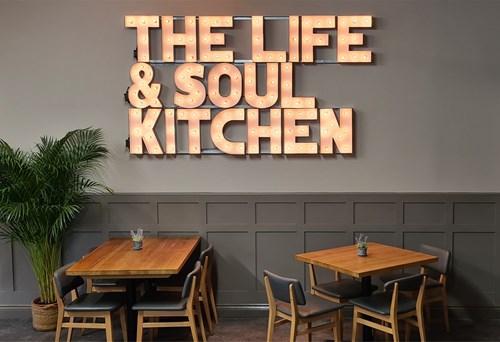 An internal photo of The Life and Soul Kitchen
