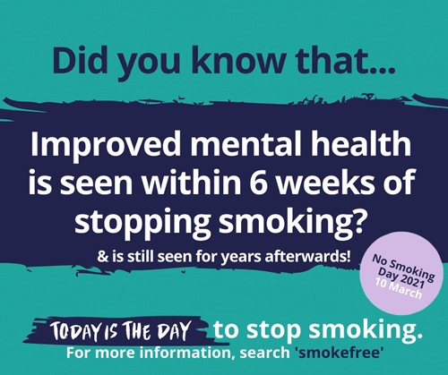 An image promoting improved mental health when you stop smoking